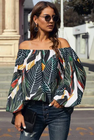 Elastic Neck Off Shoulder Top