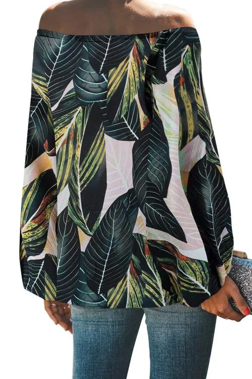 Elastic Neck Off Shoulder Top