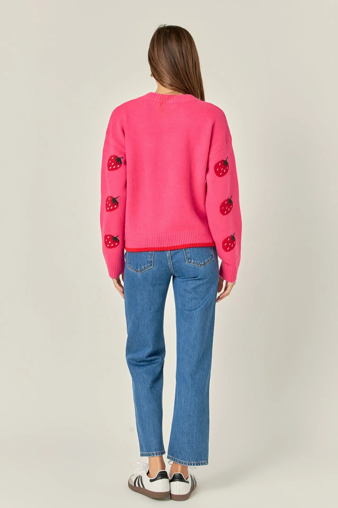 English Factory - Strawberry Crew Neck Knit