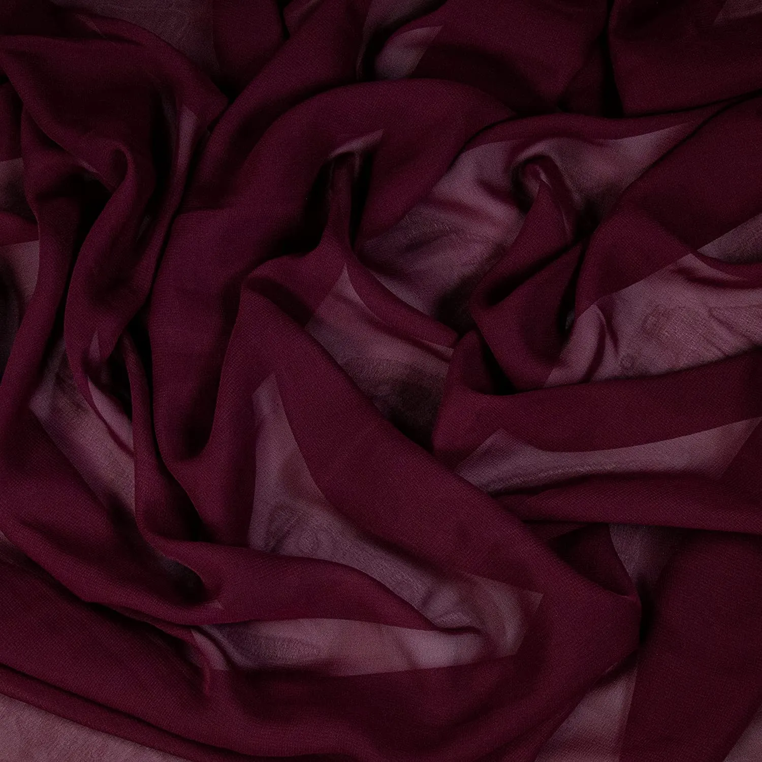 FabricLA Hi Multi Chiffon Fabric | Burgundy