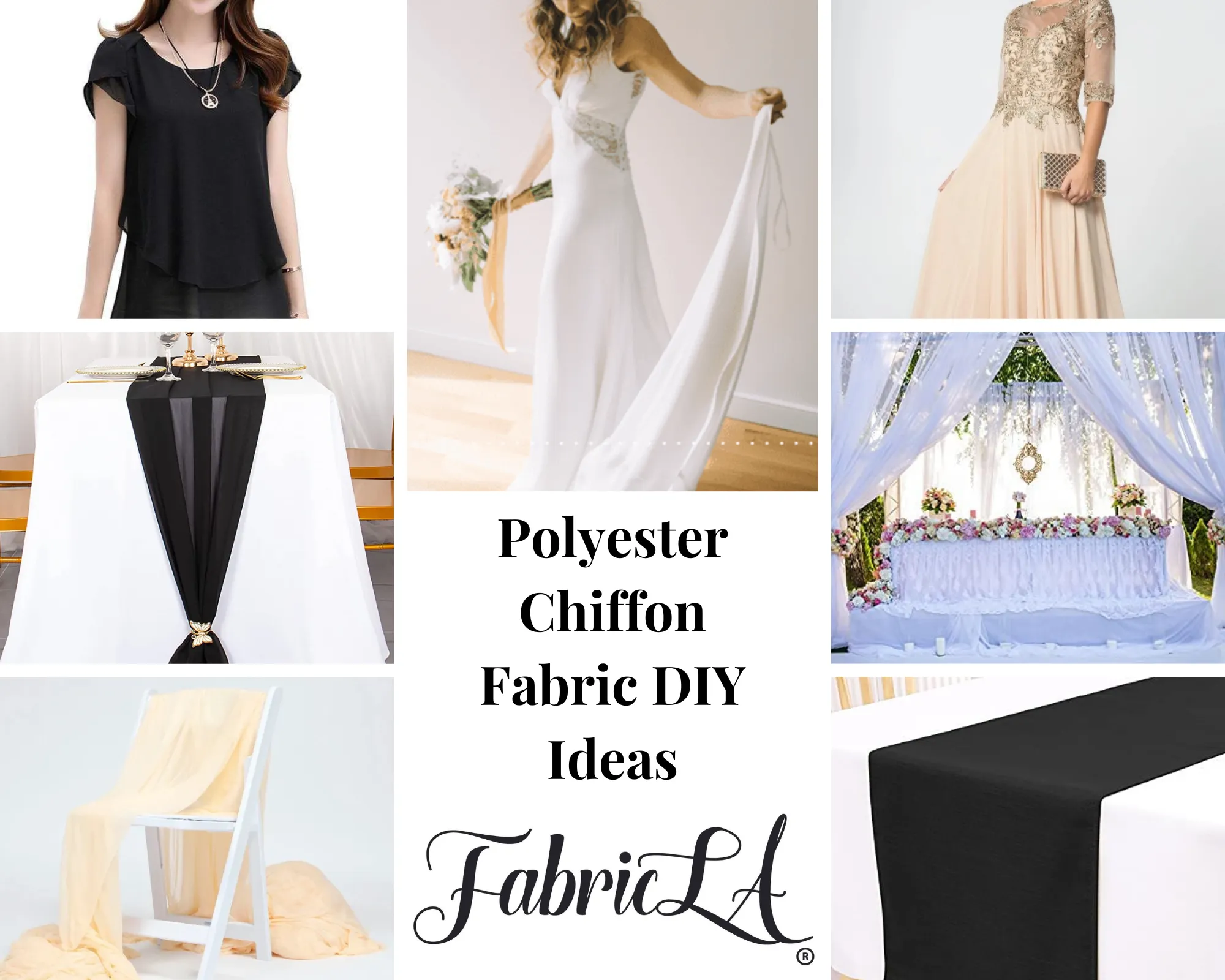 FabricLA Hi Multi Chiffon Fabric | Gold