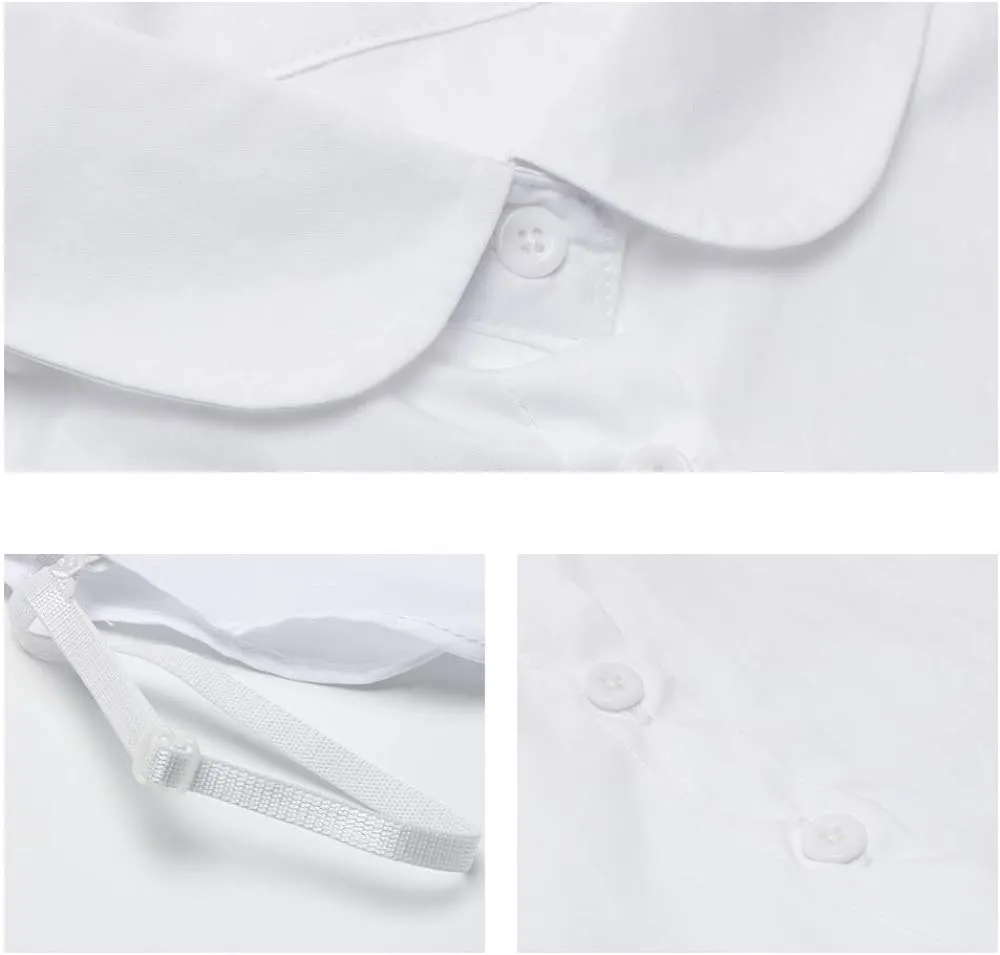 Fake Collar-  Detachable Dickey Collar Blouse-  Half Shirts - Peter Pan Faux False Collar for Women & Girls