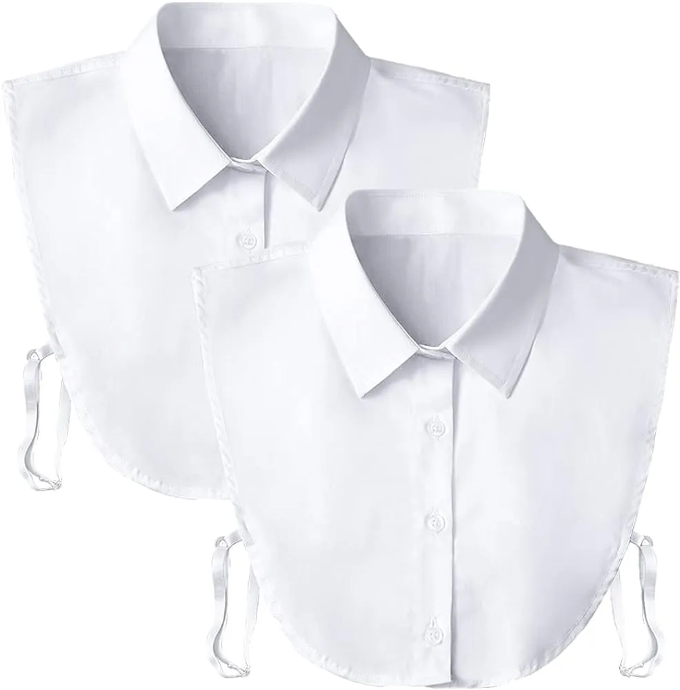 Fake Collar-  Detachable Dickey Collar Blouse-  Half Shirts - Peter Pan Faux False Collar for Women & Girls