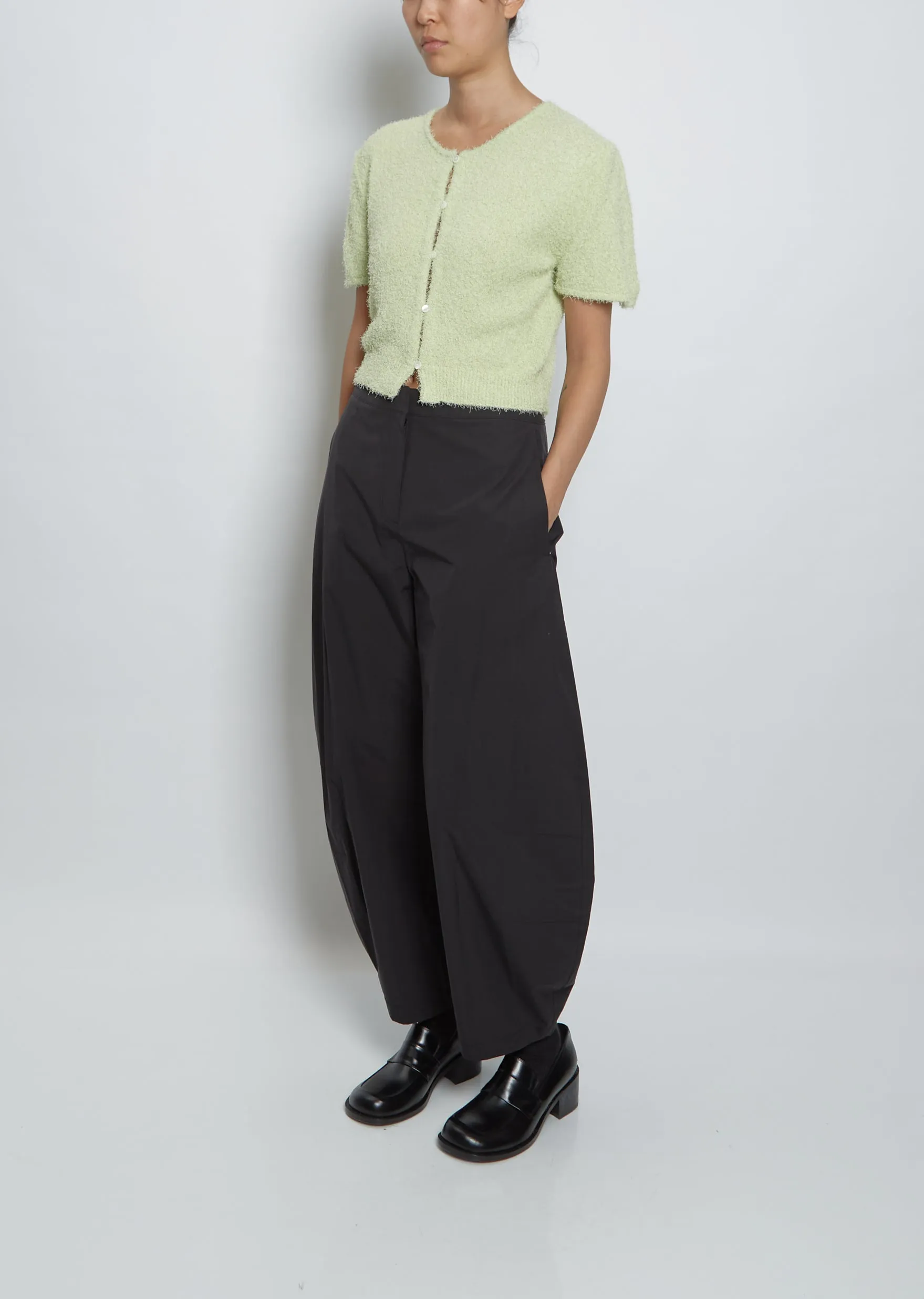 Fancy Balloon Cardigan — Lime