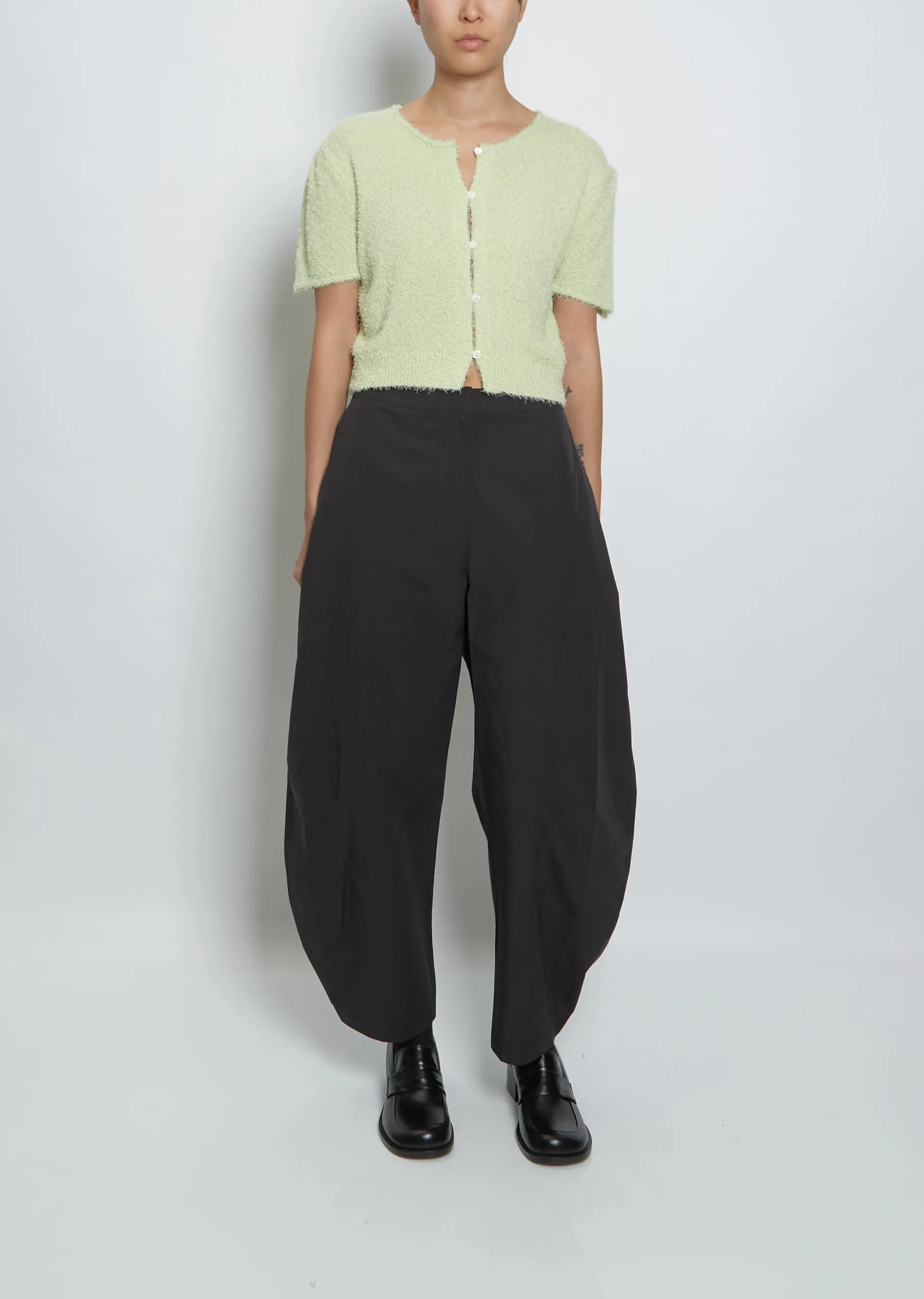 Fancy Balloon Cardigan — Lime