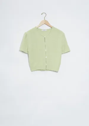 Fancy Balloon Cardigan — Lime
