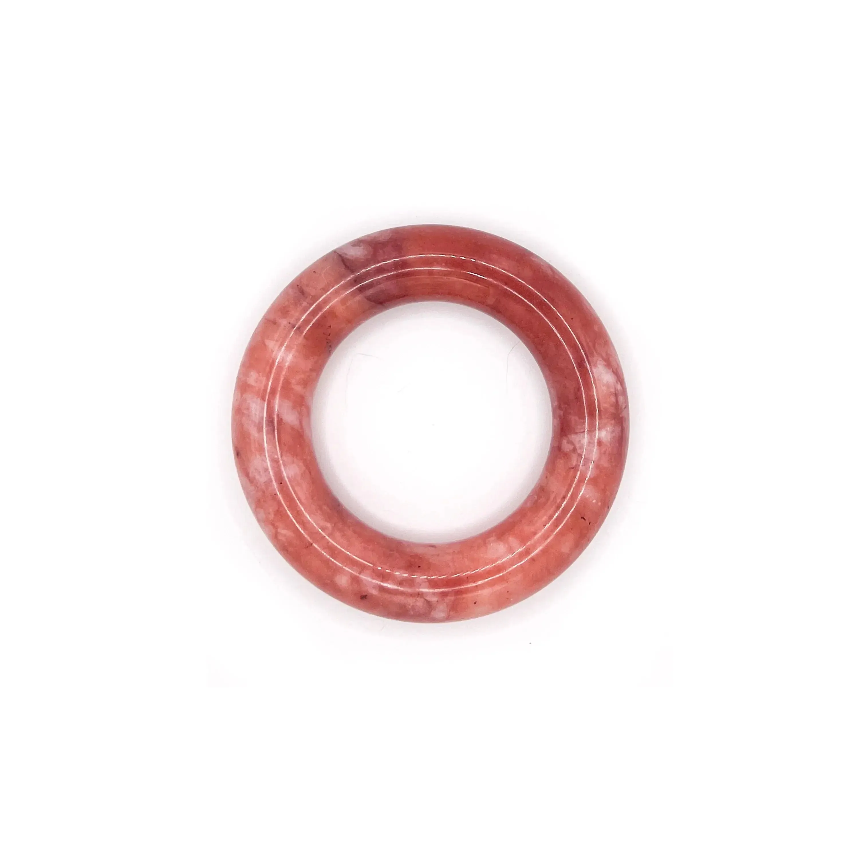 Fashion Jewelry – Sweet Muse Donut Bangle in Red, Pink & White Jade