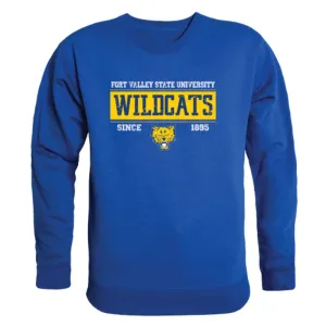 Fort Valley State University Wildcats Established Fleece Crewneck Pullover Sweatshirt