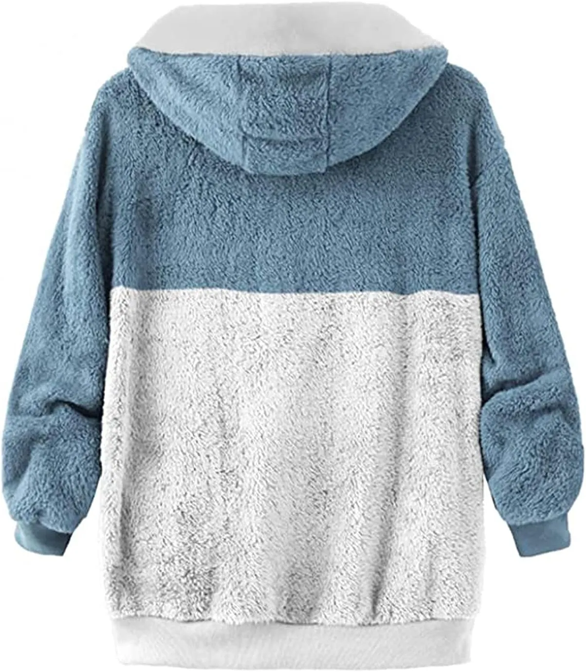 Fuzzy Fleece Jacket Women Plus Size Warm Winter Coats Fluffy Sherpa Hoodie Zip up Casual Cardigan Sweater Outerwear