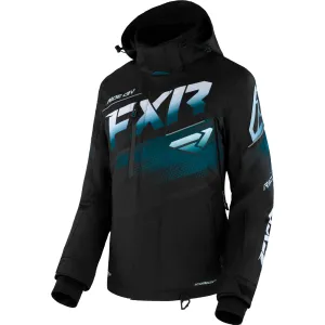 FXR Boost FX Snowmobile Jacket Black/Mint-Ocean Fade