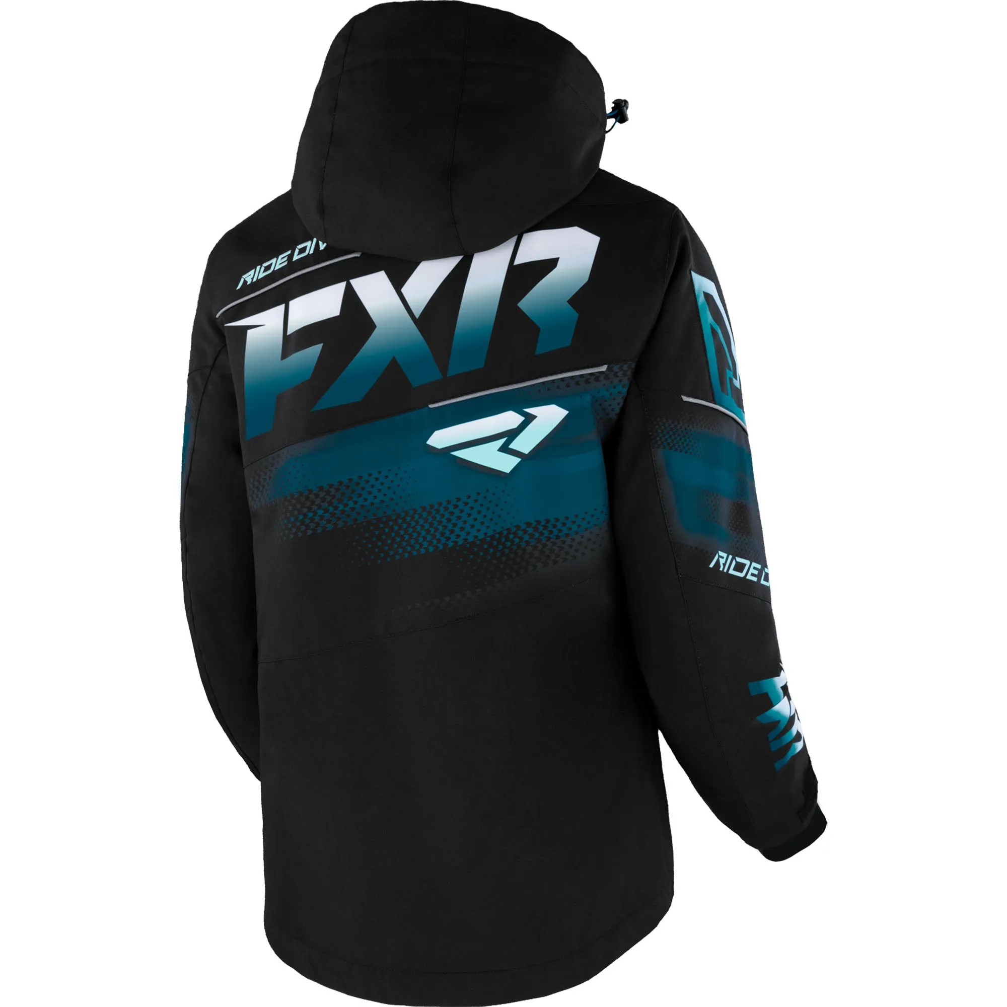 FXR Boost FX Snowmobile Jacket Black/Mint-Ocean Fade