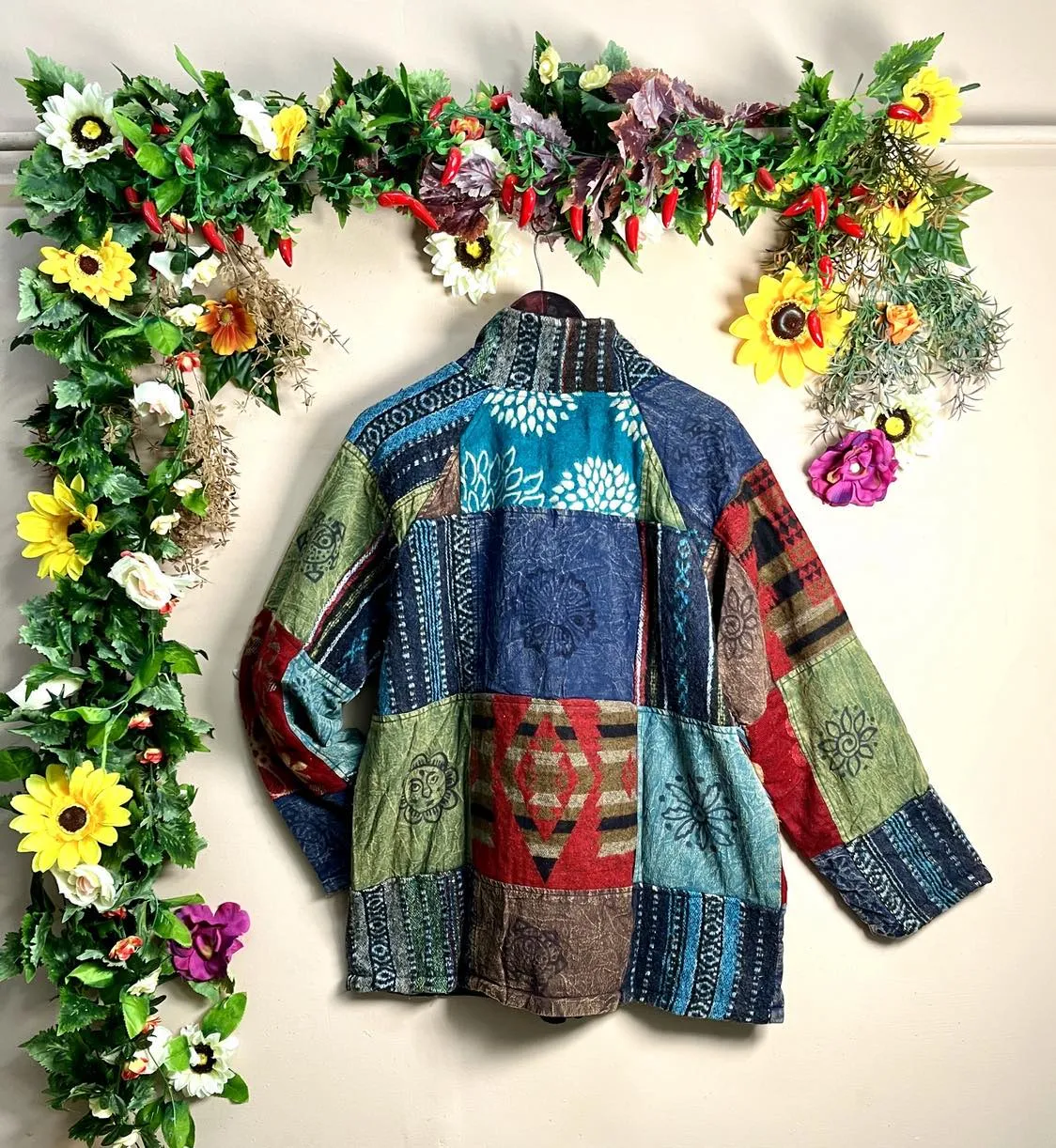 Gheri Patchwork Fleece Jacket XL