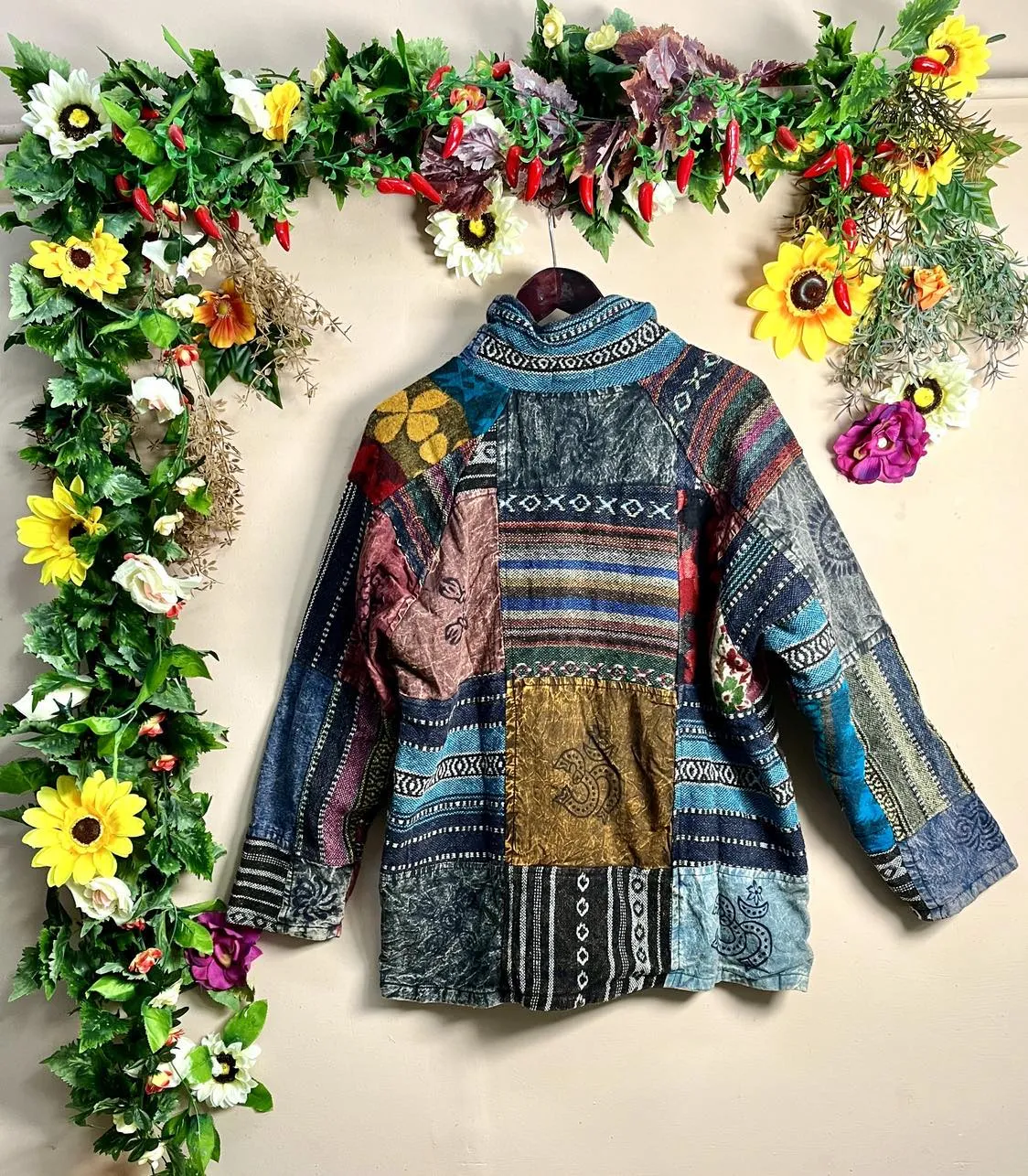 Gheri Patchwork Fleece Jacket XL