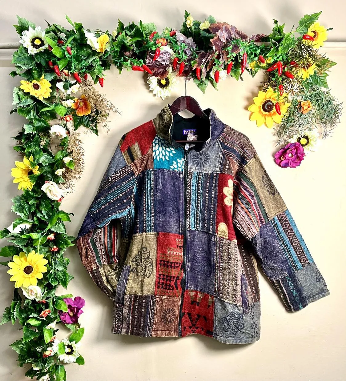 Gheri Patchwork Fleece Jacket XL