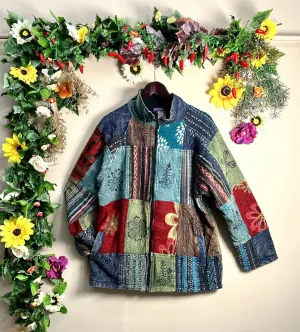 Gheri Patchwork Fleece Jacket XL