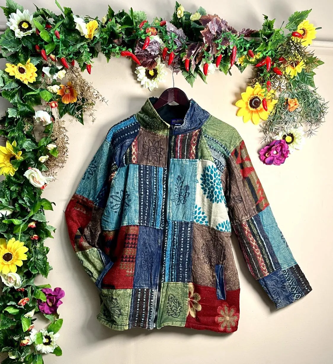 Gheri Patchwork Fleece Jacket XL