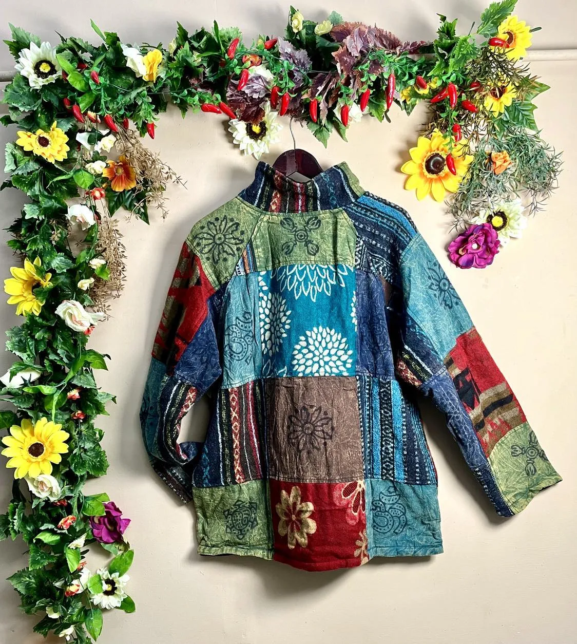 Gheri Patchwork Fleece Jacket XL