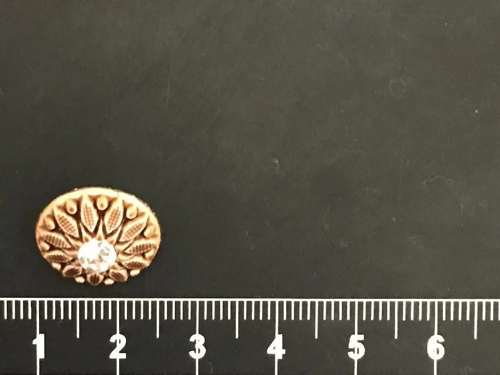 Golden Brown Flower Acrylic Button