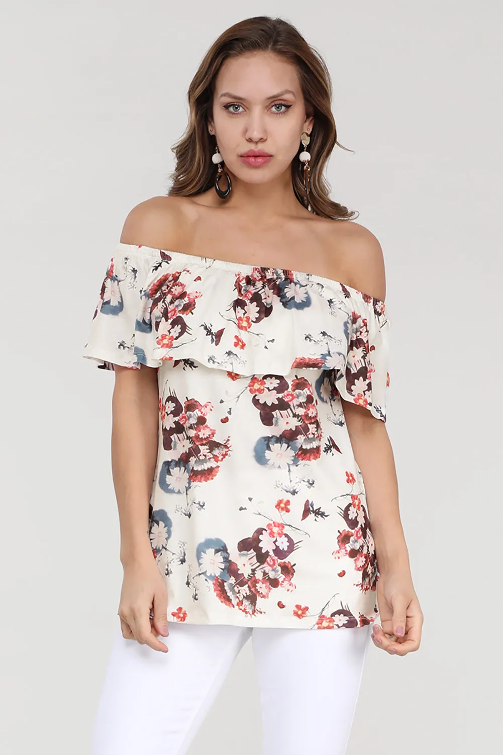 Grow with Me Off The Shoulder Floral Top