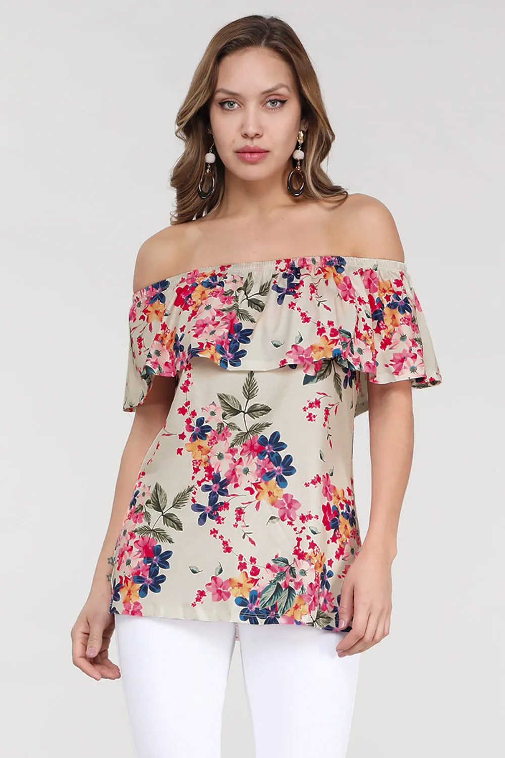 Grow with Me Off The Shoulder Floral Top