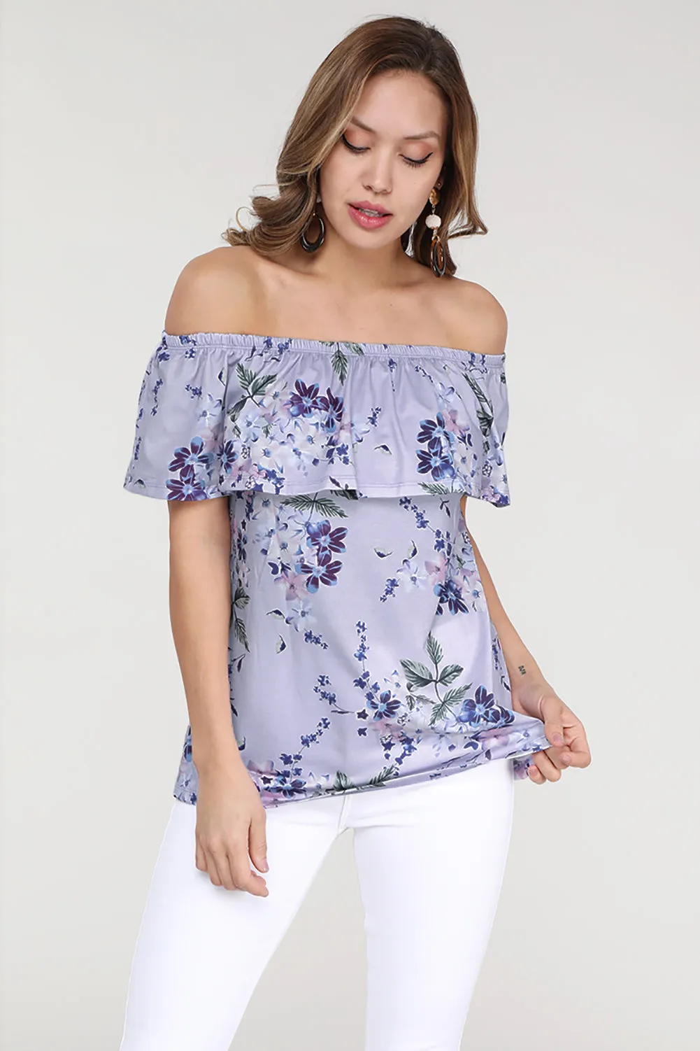 Grow with Me Off The Shoulder Floral Top