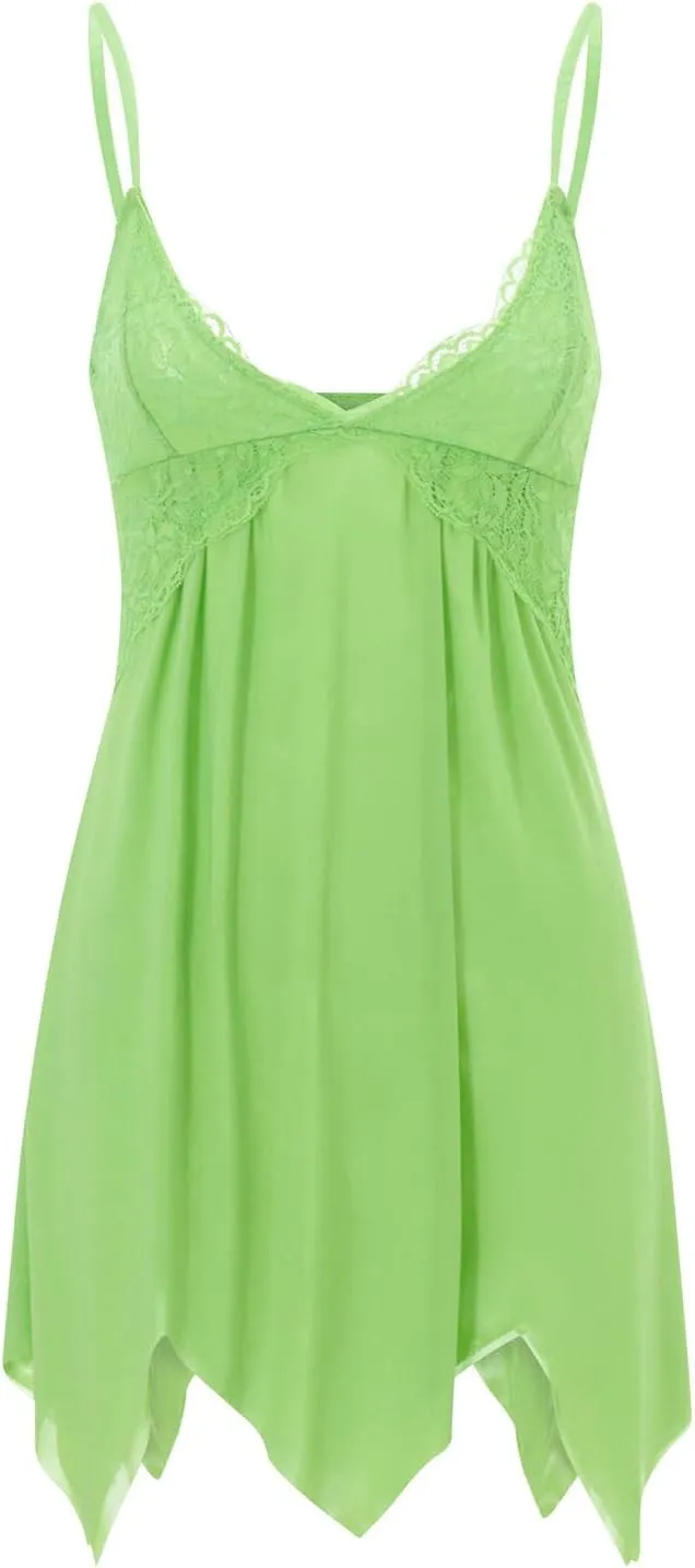 Halloween Fairy Costume Women Green Tinkerbell Dress Sexy Corset Going Out Mini Dress with Elf Wings Cosplay Party