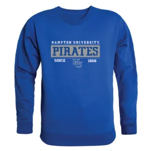 Hampton University Pirates Established Fleece Crewneck Pullover Sweatshirt