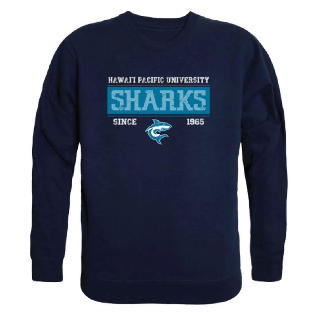 Hawaii Pacific University Sharks Established Fleece Crewneck Pullover Sweatshirt