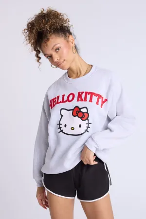Hello Kitty Graphic Crew Neck Oversized Sweatshirt