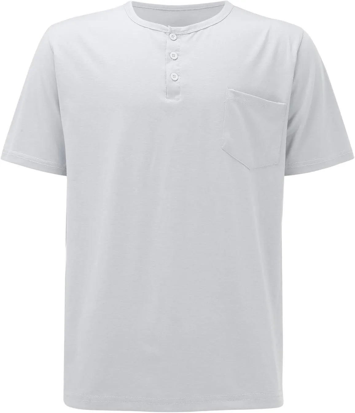 Henley Shirts for Men Casual Golf Polo Shirt with Pocket Fashion Short Sleeve 3 Buttons T-Shirt Classic Slim Fit Tops