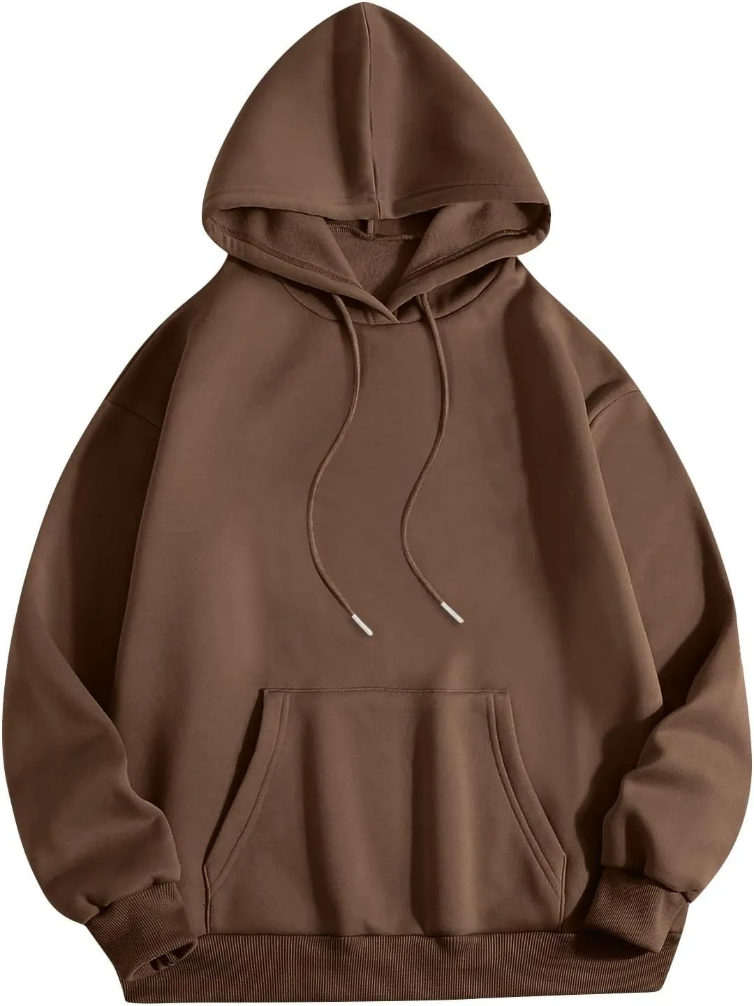 Hoodies Aesthetic Thicc and Tired Shape Printed Christian Pullover Hoodie with Pocket Drop Shoulder Loose Fit Fall Winter