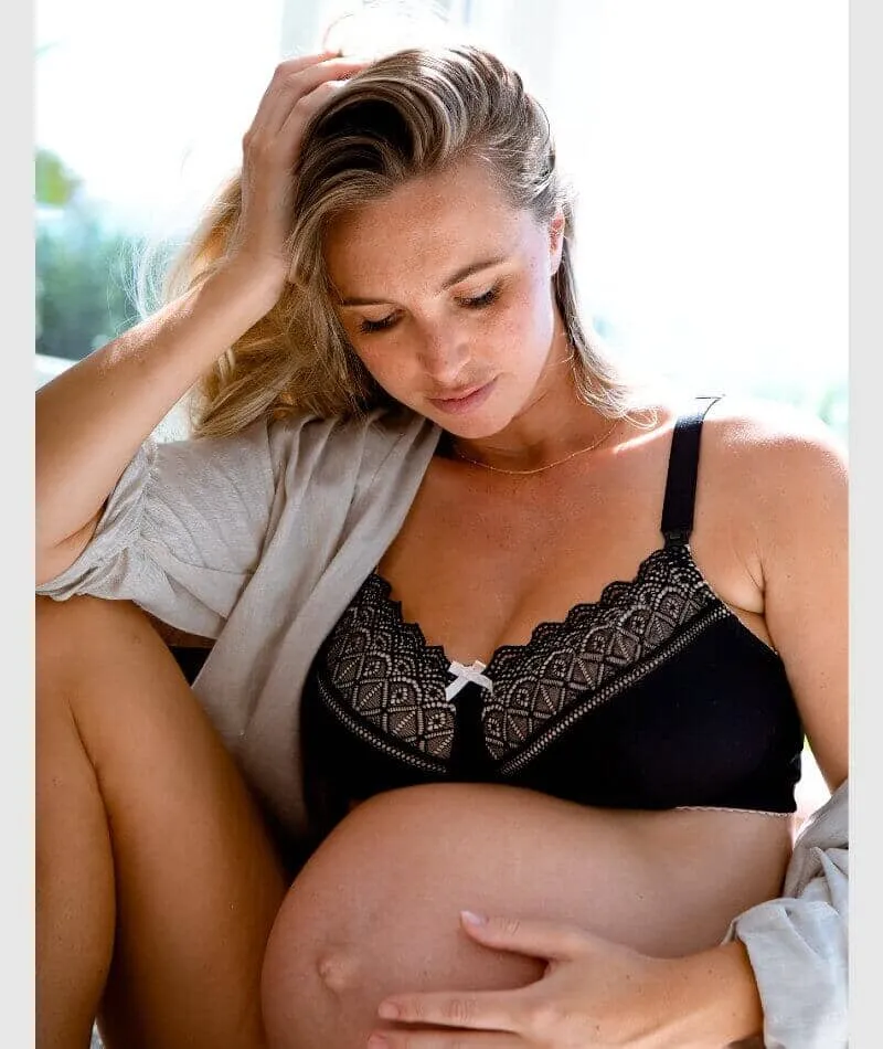 Hotmilk Show Off Nursing & Maternity Wire-Free Bra - Black