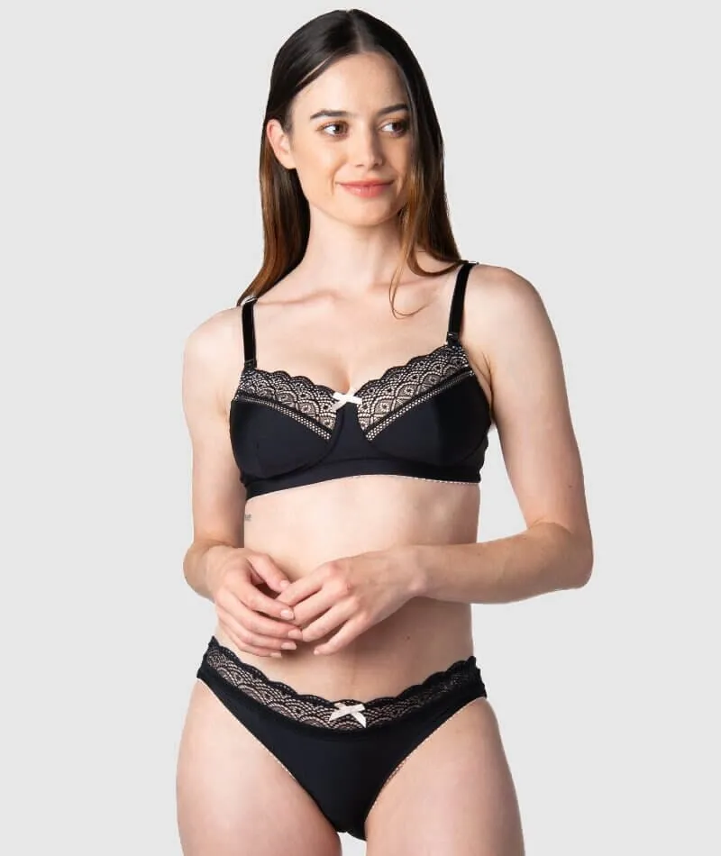 Hotmilk Show Off Nursing & Maternity Wire-Free Bra - Black