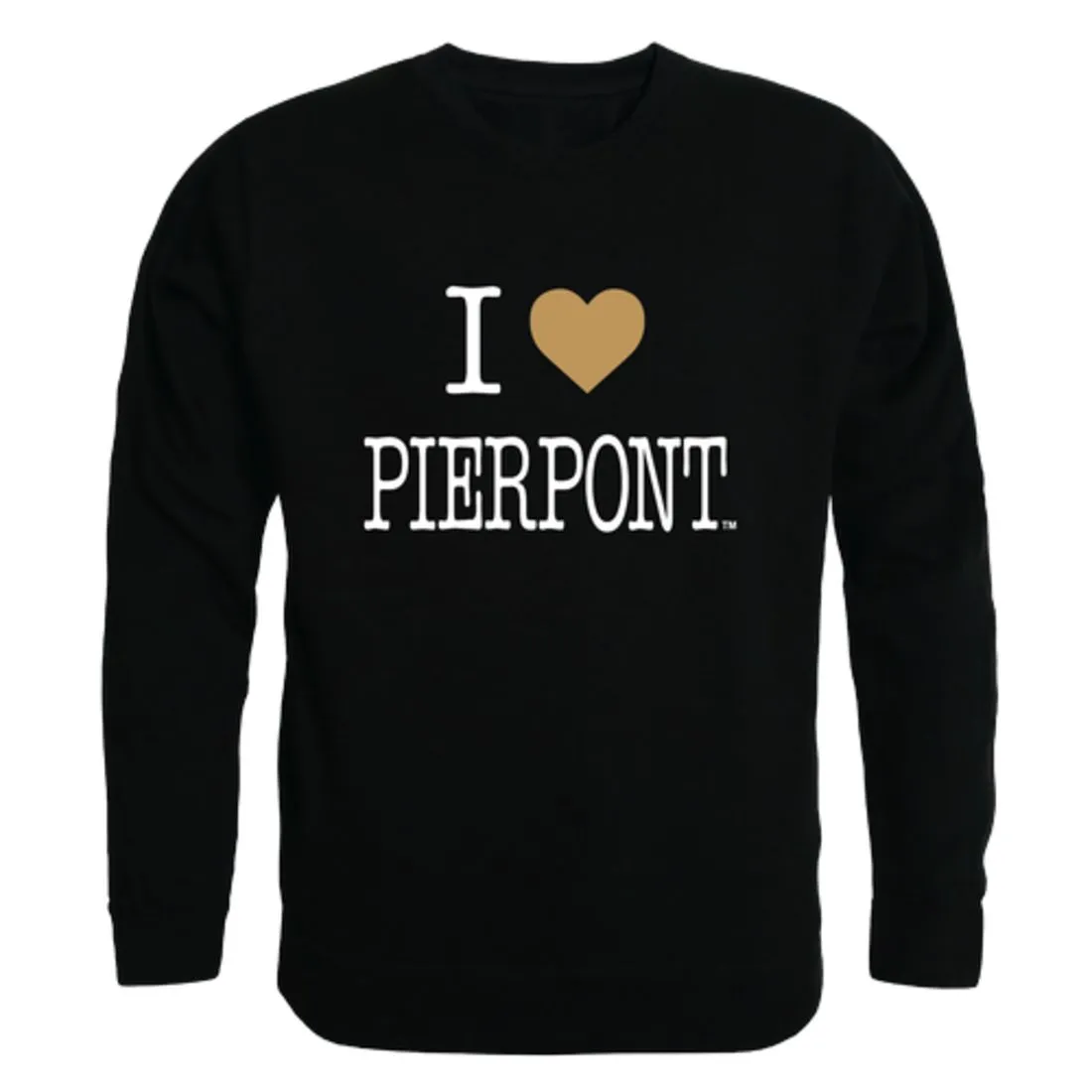 I Love Pierpont Community & Technical College Lions Fleece Crewneck Pullover Sweatshirt