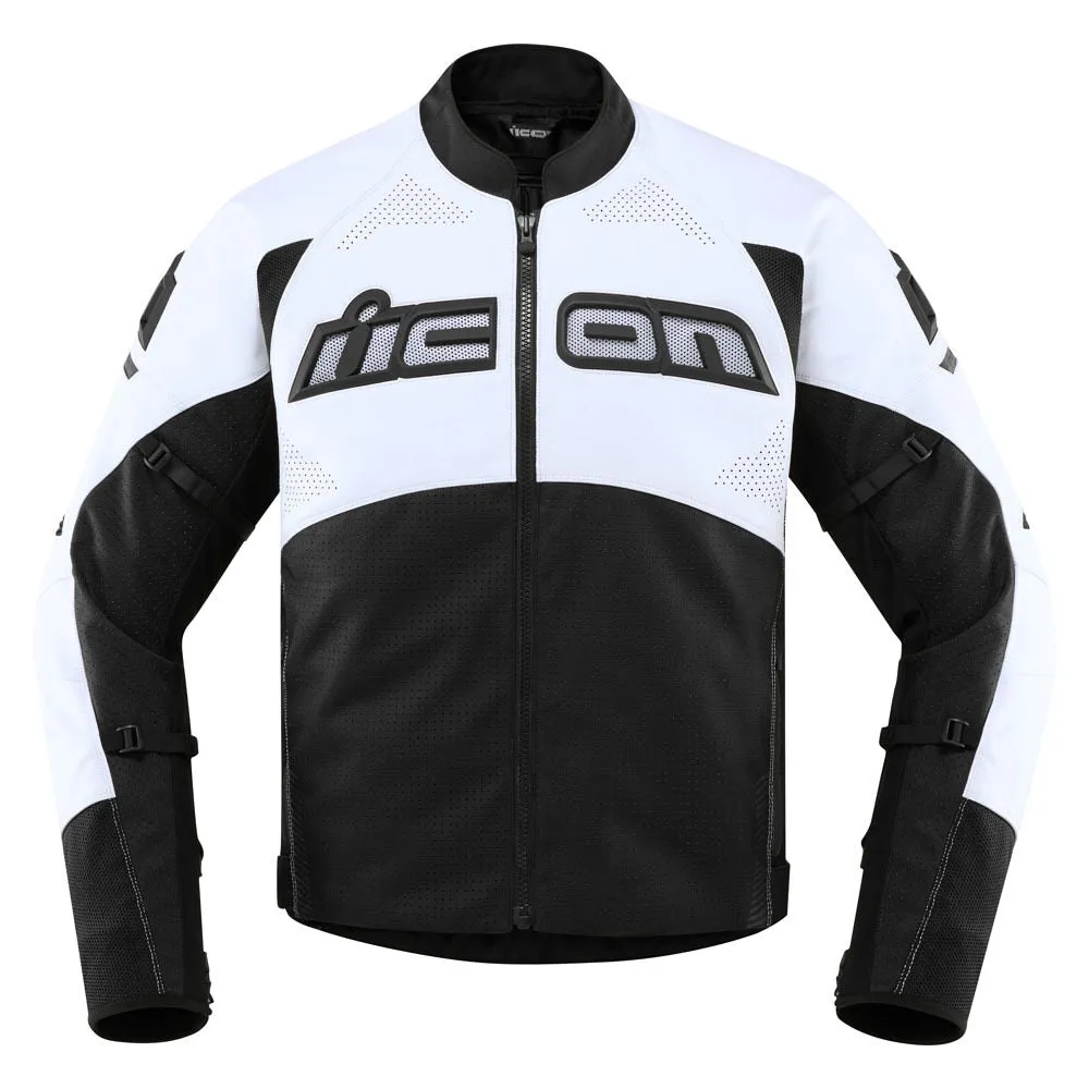 Icon Contra 2 Perforated Leather Jacket White