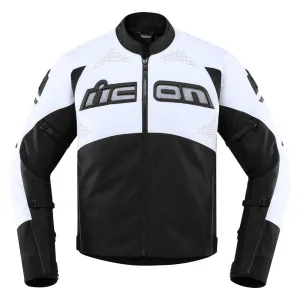 Icon Contra 2 Perforated Leather Jacket White