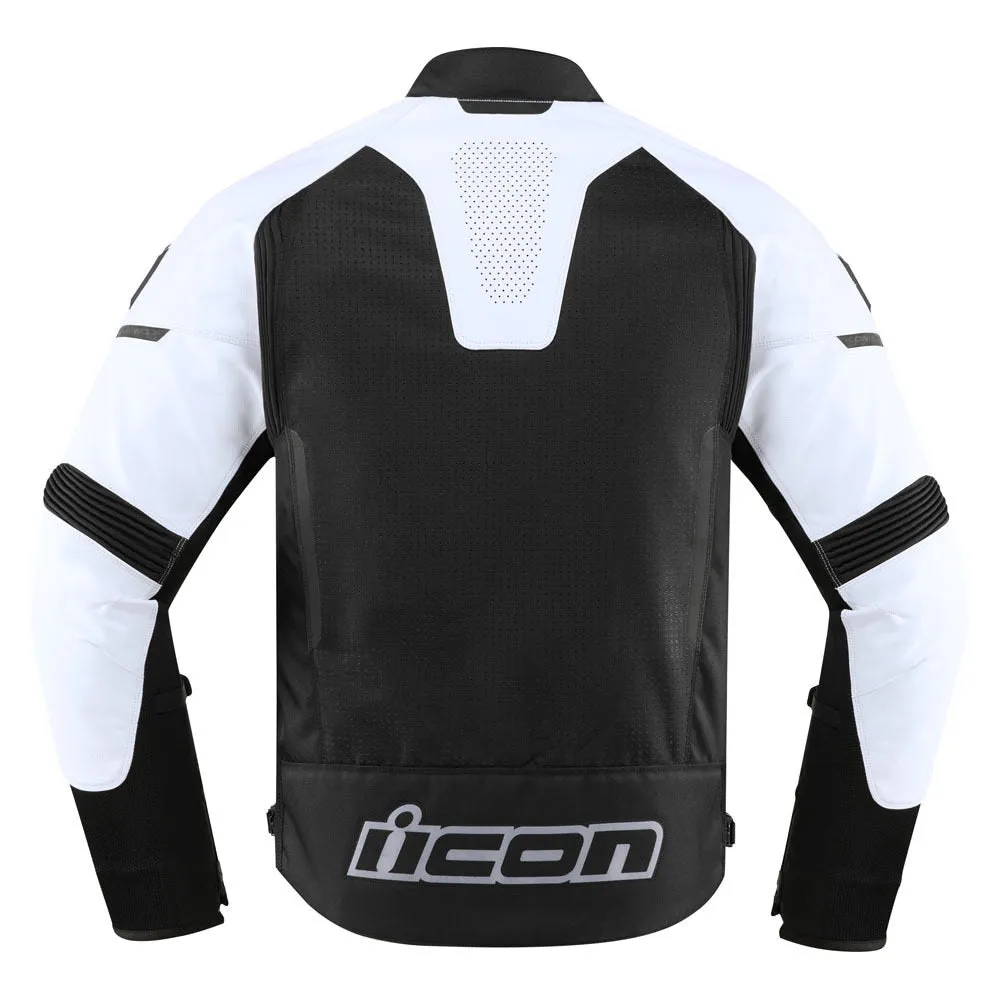 Icon Contra 2 Perforated Leather Jacket White