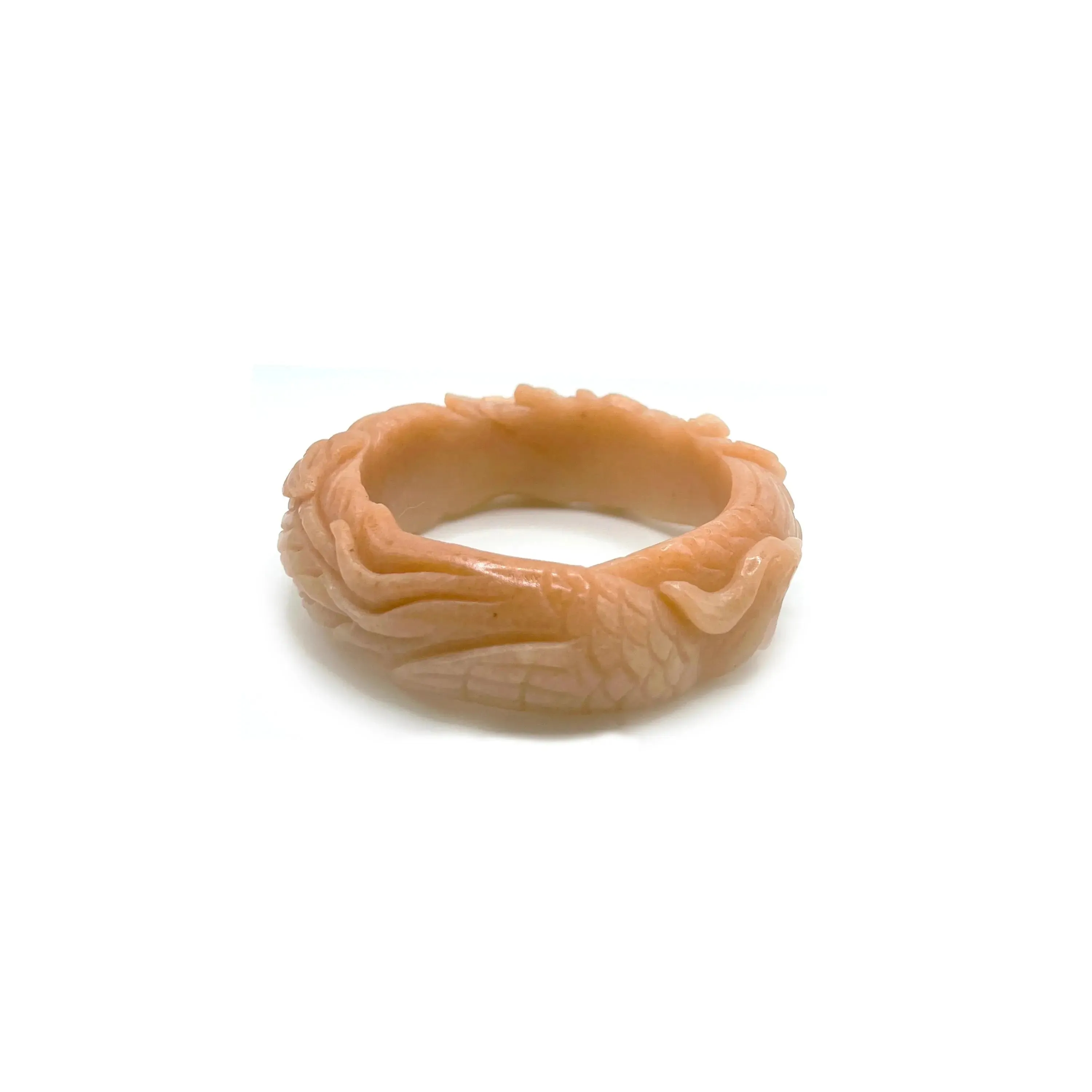 Jade Stone Bracelet | Padparadscha Peony Bracelet with Phoenix Design