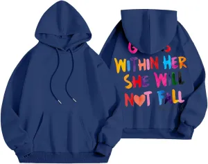 Jesus Christian Graphic Hoodies for Women Teen Girls Oversized Long Sleeve Trendy Casual Sweatshirts Y2K Weighted Pullover