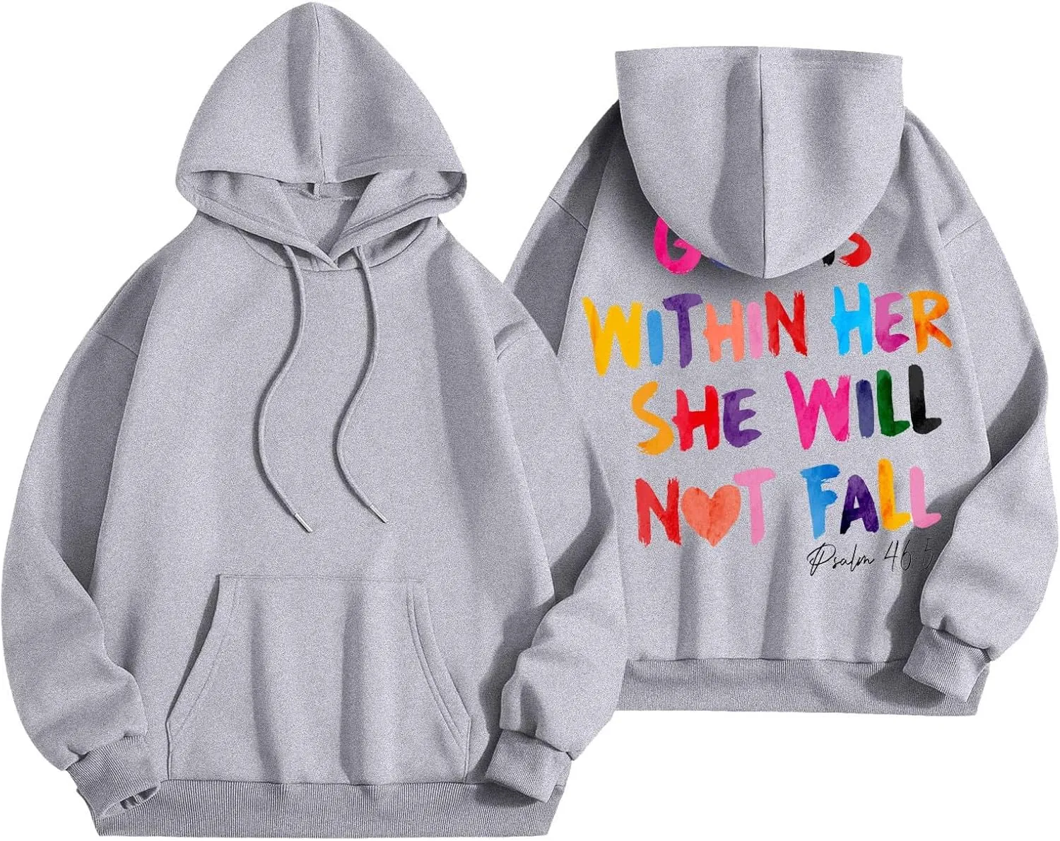 Jesus Christian Graphic Hoodies for Women Teen Girls Oversized Long Sleeve Trendy Casual Sweatshirts Y2K Weighted Pullover