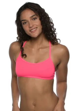 JOLYN Adrian Bikini Tops - Hot Pink