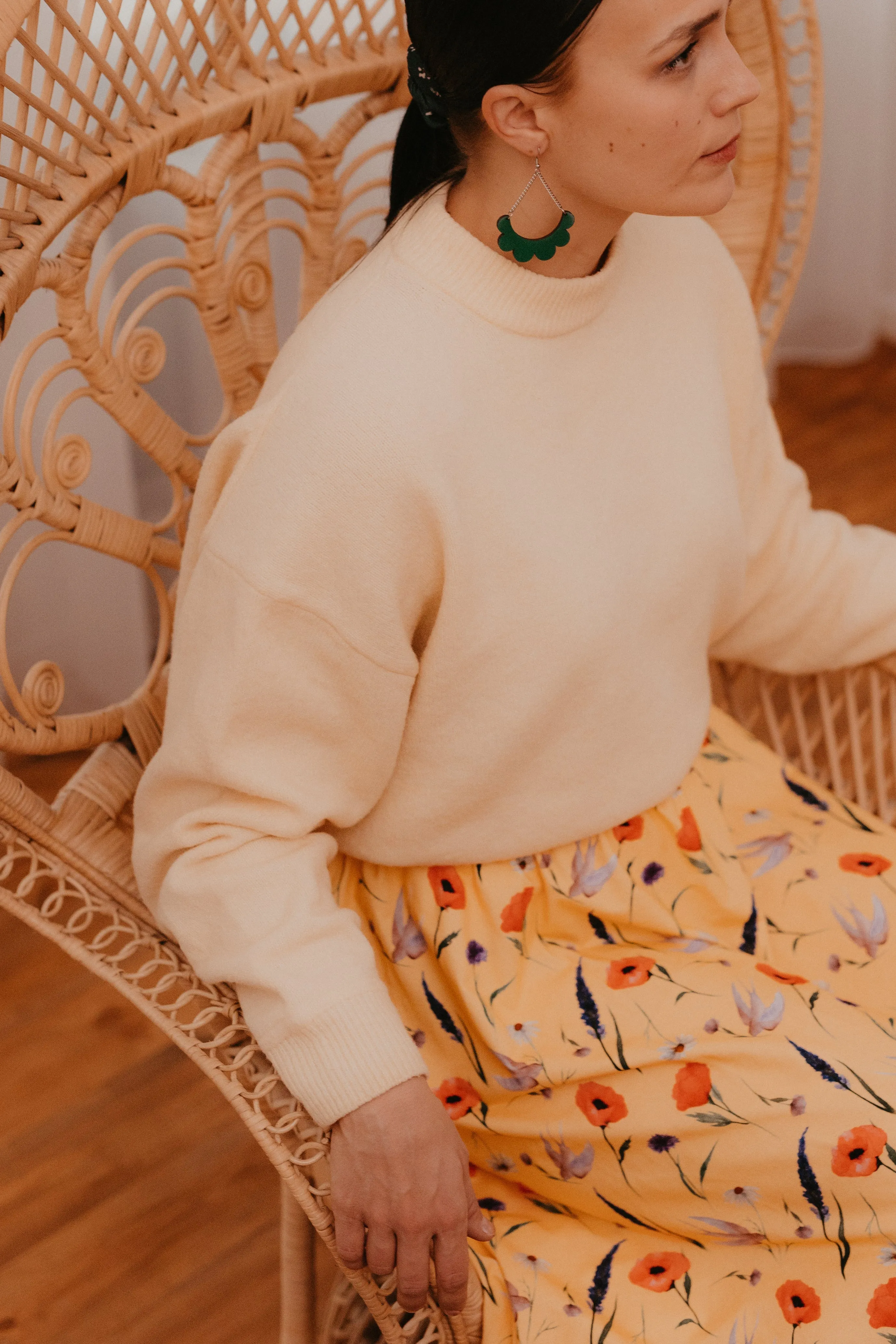 Kaino Frilla Skirt Yellow Kukkaniitty