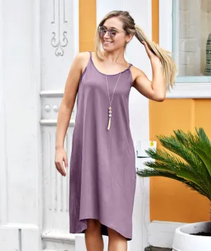 KIERA twist-strap dress in Vintage Violet
