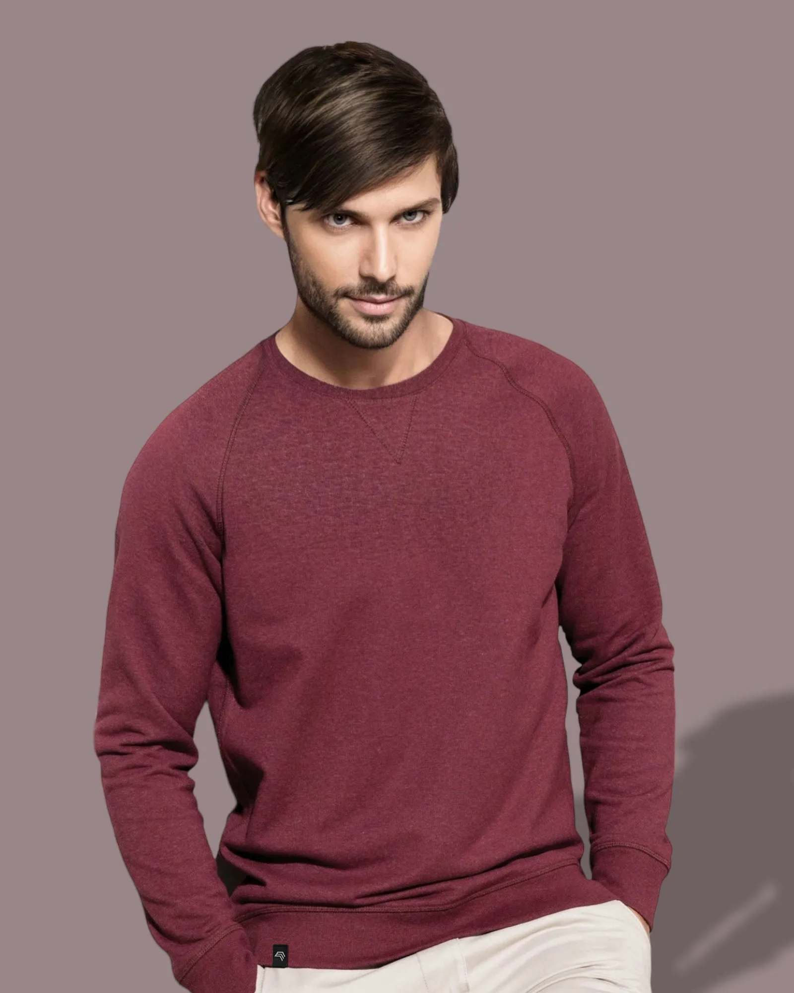 KRB K480 ― Unisex Raglan Sweatshirt mit Bio-Baumwolle - Blau Sage Grün