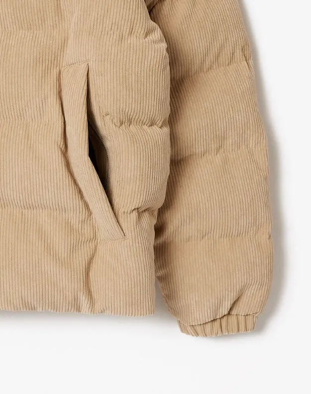 Lacoste Quilted Corduroy Puffed Jacket