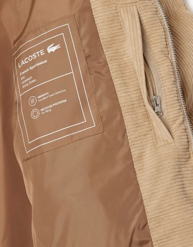 Lacoste Quilted Corduroy Puffed Jacket