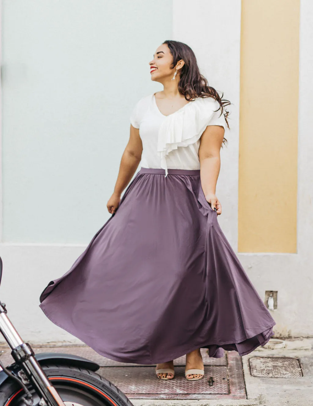 LEIGH maxi skirt in Vintage Violet