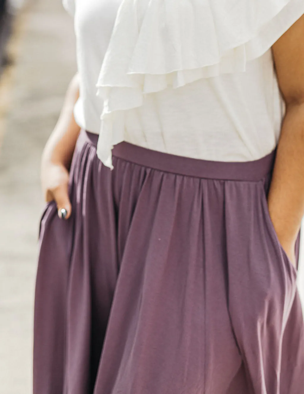 LEIGH maxi skirt in Vintage Violet