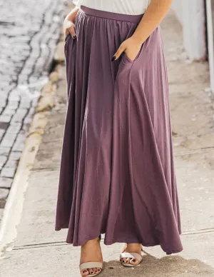 LEIGH maxi skirt in Vintage Violet