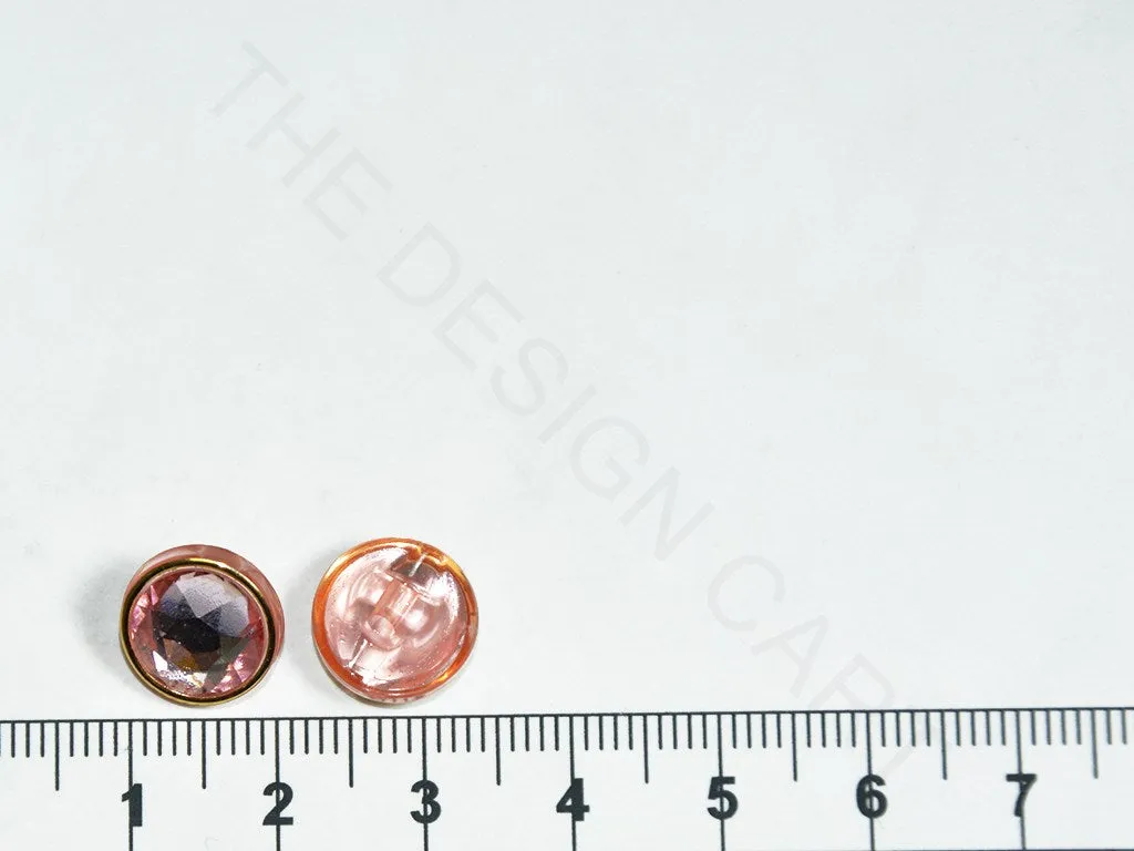 Light Pink Circular Stone Acrylic Buttons
